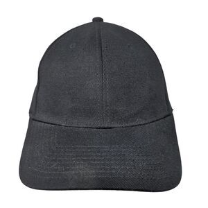 Otto Flex Fitted Hat Black Large-XL Solid 6 Panel Vent Holes Blank